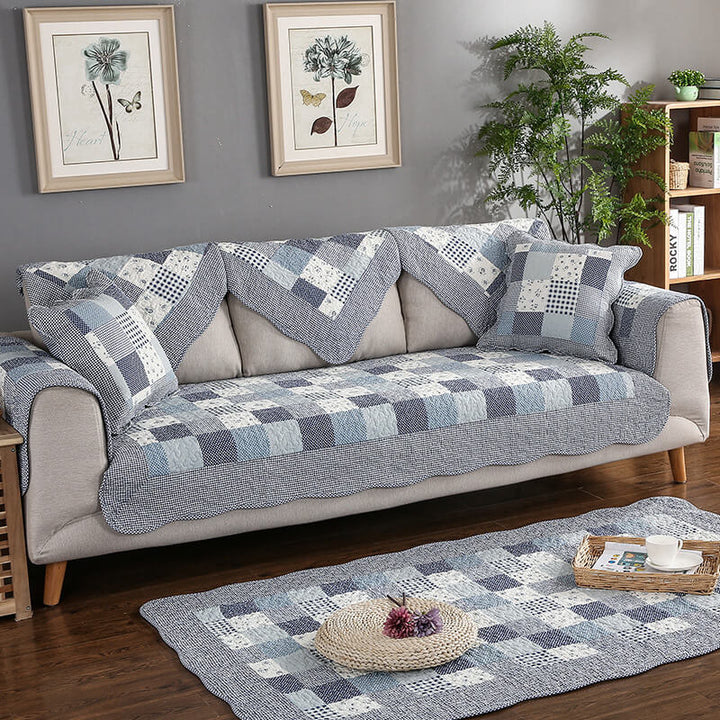 Cotton Quilted Washable Non-slip Couch Cover with Comfort | Stornfield