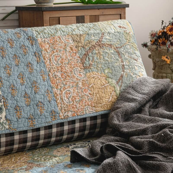 European Floral Cotton Couch Cover Sofa Protective Non-slip | Stornfield