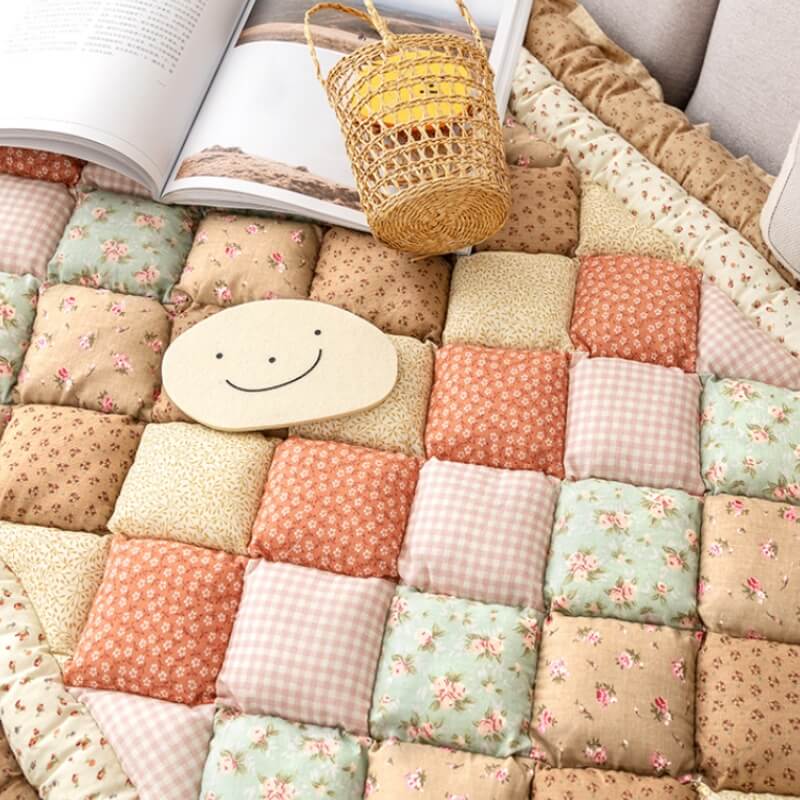 Floral Handmade Pure Cotton Protective Couch Cover, Non-Slip | Stornfield