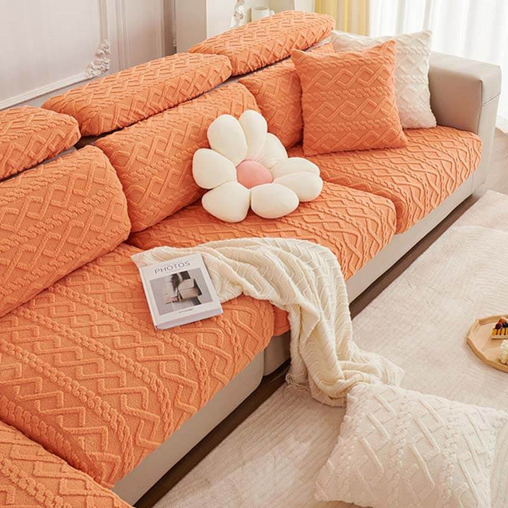 Full Wrap Soft Fleece Stretch Couch Cover for All Seasons | Stornfield