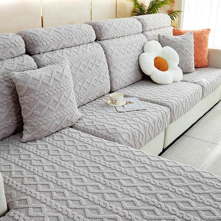 Full Wrap Soft Fleece Stretch Couch Cover for All Seasons | Stornfield