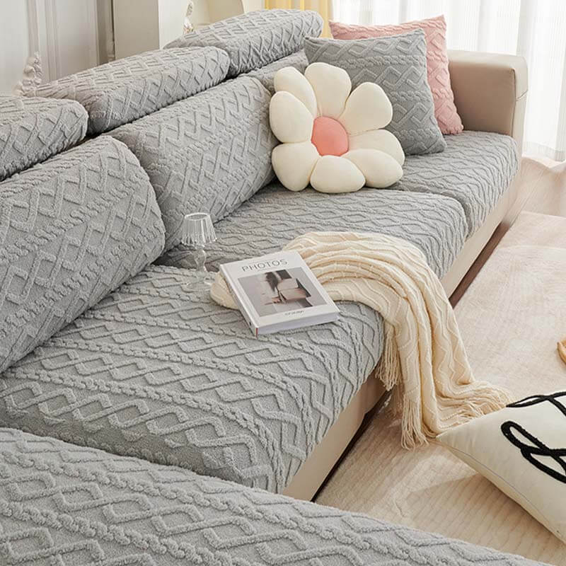 Full Wrap Soft Fleece Stretch Couch Cover for All Seasons | Stornfield
