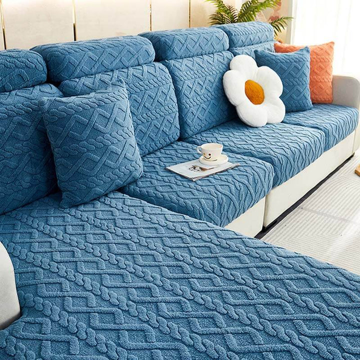 Full Wrap Soft Fleece Stretch Couch Cover for All Seasons | Stornfield