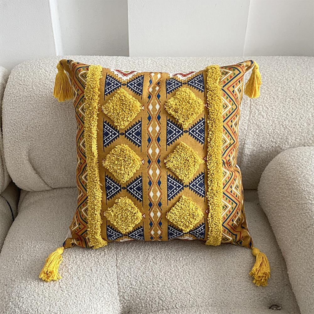 Stornfield | Morocco-Inspired Decorative Pillow with Fringe