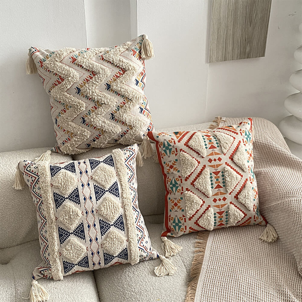 Stornfield | Morocco-Inspired Decorative Pillow with Fringe