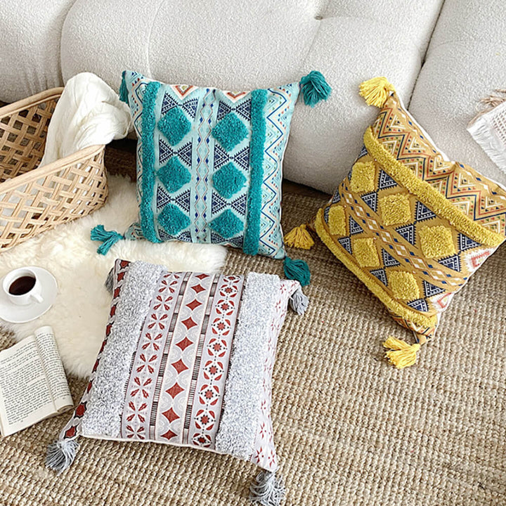 Stornfield | Morocco-Inspired Decorative Pillow with Fringe