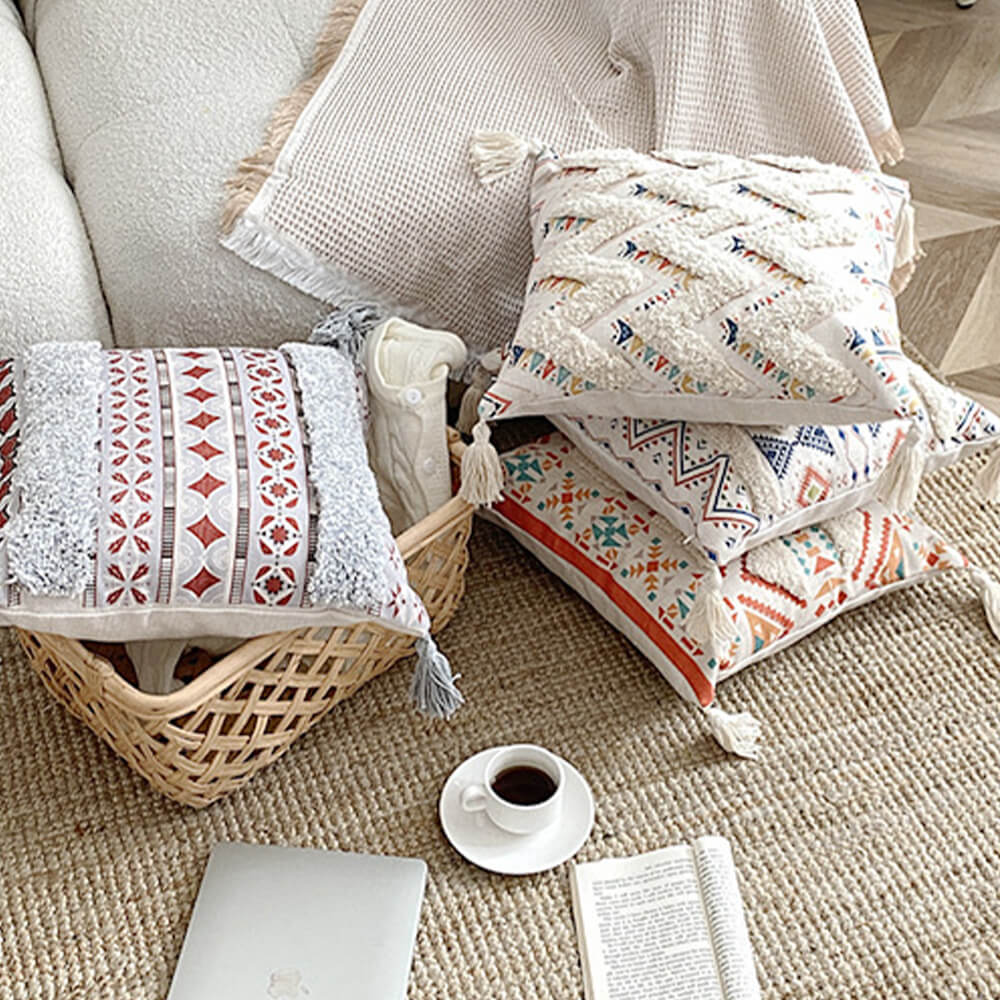 Stornfield | Morocco-Inspired Decorative Pillow with Fringe