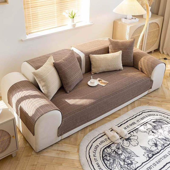 Nature Linen Handwoven Anti-scratch Couch Cover 70x70 cm | Stornfield