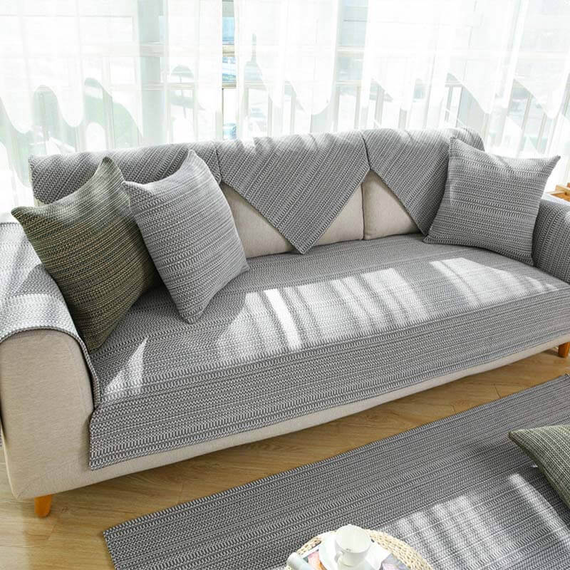 Nature Linen Handwoven Anti-scratch Couch Cover 70x70 cm | Stornfield