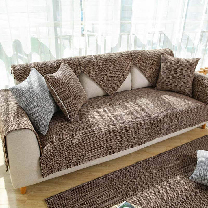 Nature Linen Handwoven Anti-scratch Couch Cover 70x70 cm | Stornfield