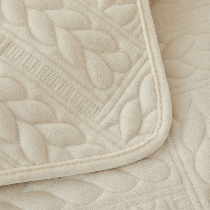 Warm Crystal Velvet Wheat Embroidery Non-Slip Couch Cover | Stornfield