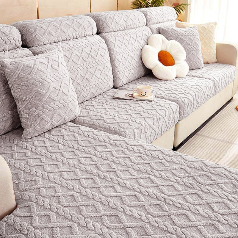 Full Wrap Soft Fleece Stretch Couch Cover for All Seasons | Stornfield