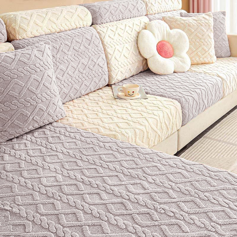 Full Wrap Soft Fleece Stretch Couch Cover for All Seasons | Stornfield
