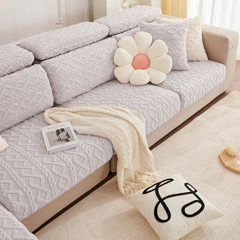 Full Wrap Soft Fleece Stretch Couch Cover for All Seasons | Stornfield