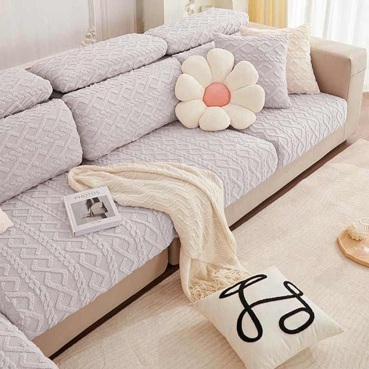 Full Wrap Soft Fleece Stretch Couch Cover for All Seasons | Stornfield