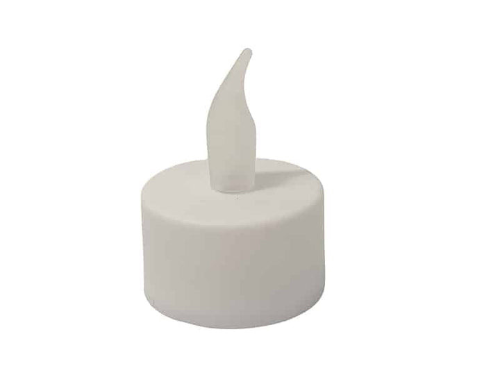 LED tealight 12 pcs. in white with flame (including batteries) | Stornfield