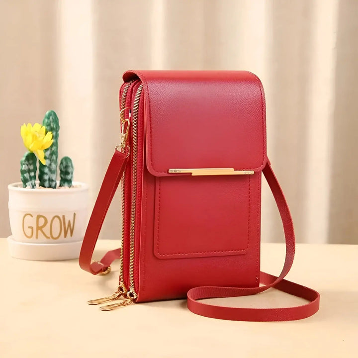 Soft Leather Shoulder Bag with Anti-Theft Protection - SafeTouch | Stornfield