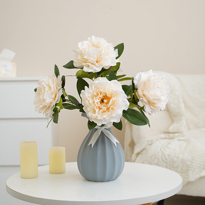 Artificial 5 large head peony flowers | Stornfield