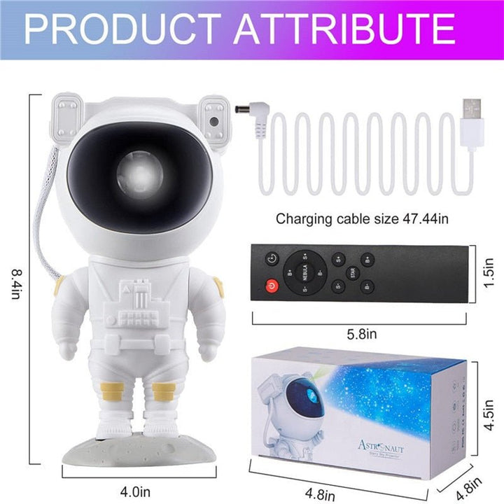 Stornfield | Galaxy Star Projector Night Light - Astronaut Themed Room Decor, Starry Sky Lamp for Room Decoration and Unique Gift Idea