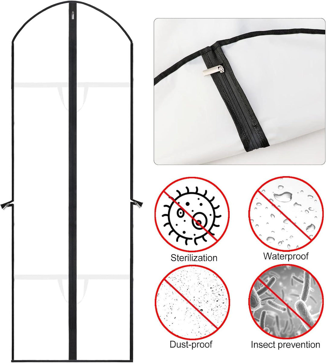 Extra-Long Dress & Gown Garment Bag – 180cm Protective Covers with Handles | Stornfield