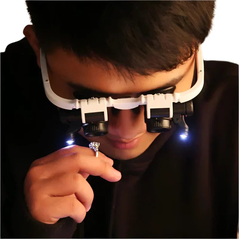 Stornfield | LED Magnifying Glasses with 8x, 15x, and 23x Magnification for Detailed Viewing and Precision Work
