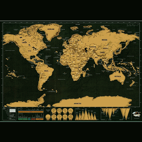 Scratch Off World Map (2 Sizes) | Stornfield