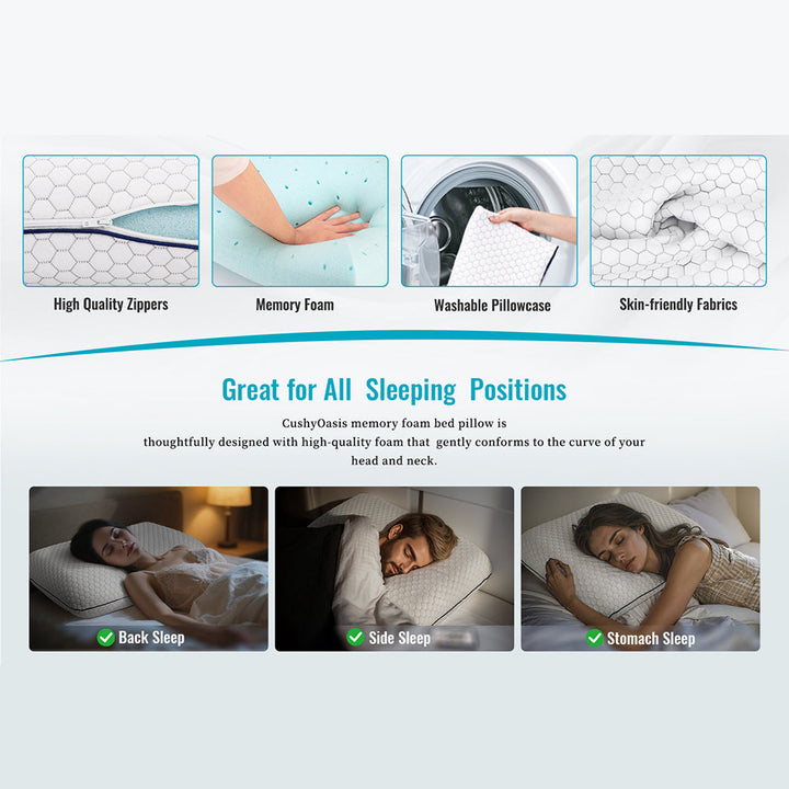 GeliPillex Cooling Gel Memory Foam Pillow | Stornfield