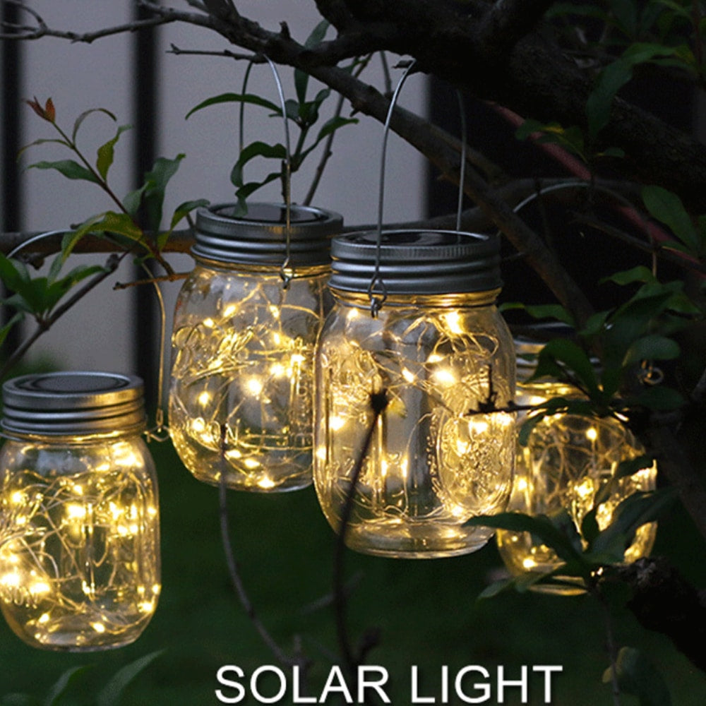 Solar lantern with decorative LED strip and handle - 2 pieces - | Stornfield