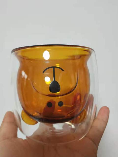 Glass Mugs Double Wall Glass Mug Bear Animal Double Layer Glass Mug | Stornfield