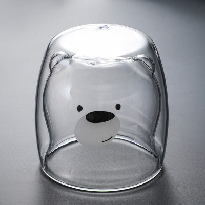 Glass Mugs Double Wall Glass Mug Bear Animal Double Layer Glass Mug | Stornfield