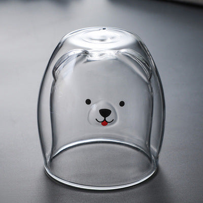Glass Mugs Double Wall Glass Mug Bear Animal Double Layer Glass Mug | Stornfield