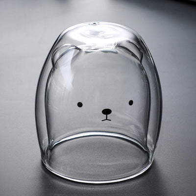 Glass Mugs Double Wall Glass Mug Bear Animal Double Layer Glass Mug | Stornfield