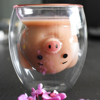 Glass Mugs Double Wall Glass Mug Bear Animal Double Layer Glass Mug | Stornfield
