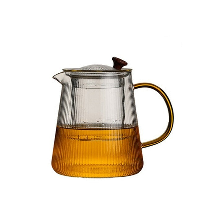 Glass Pot Filter Wood Handle Tea Ceremony Transparent Teawear Sets | Stornfield