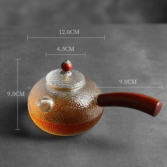 Glass Pot Filter Wood Handle Tea Ceremony Transparent Teawear Sets | Stornfield