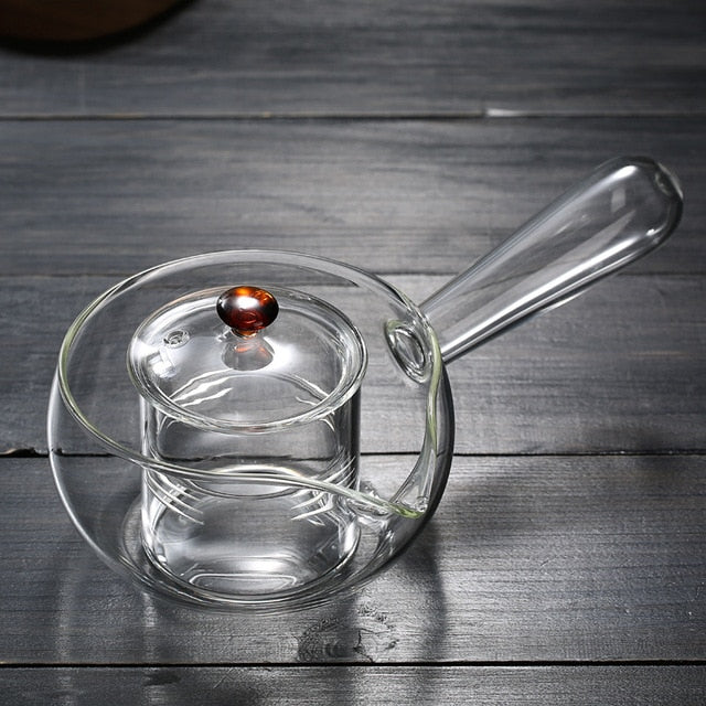 Glass Pot Filter Wood Handle Tea Ceremony Transparent Teawear Sets | Stornfield