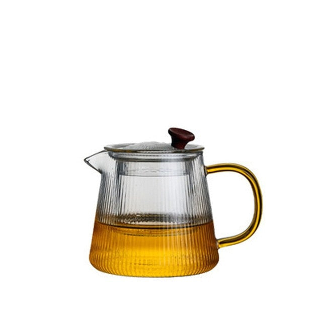 Glass Pot Filter Wood Handle Tea Ceremony Transparent Teawear Sets | Stornfield