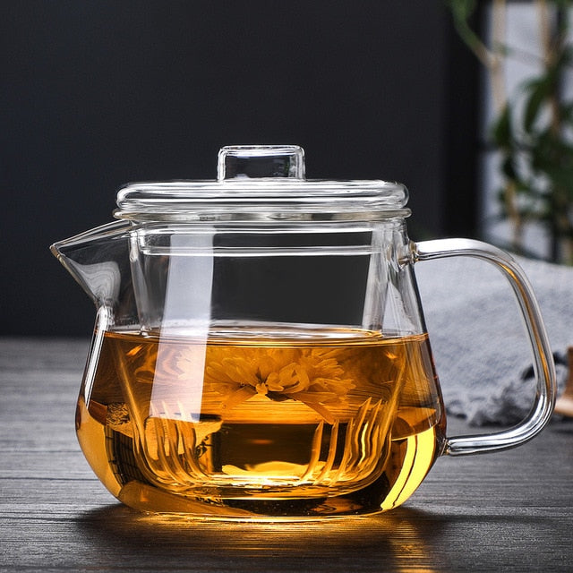 Glass Pot Filter Wood Handle Tea Ceremony Transparent Teawear Sets | Stornfield