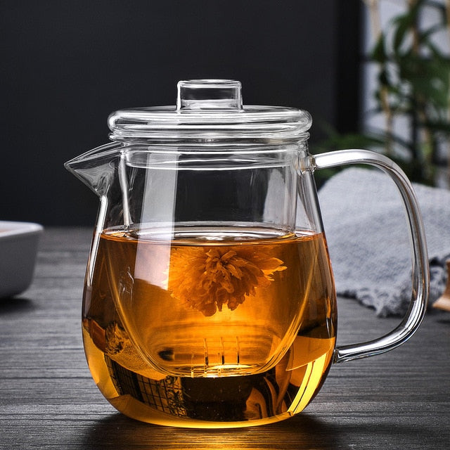 Glass Pot Filter Wood Handle Tea Ceremony Transparent Teawear Sets | Stornfield