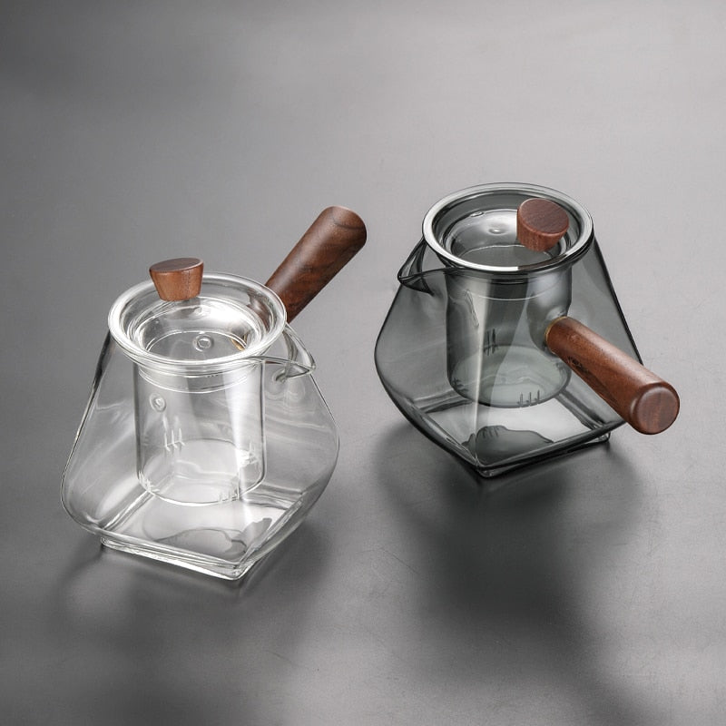 Glass Pot Filter Wood Handle Tea Ceremony Transparent Teawear Sets | Stornfield
