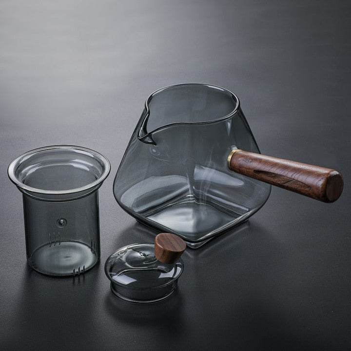 Glass Pot Filter Wood Handle Tea Ceremony Transparent Teawear Sets | Stornfield