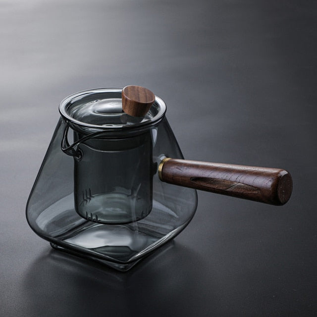 Glass Pot Filter Wood Handle Tea Ceremony Transparent Teawear Sets | Stornfield