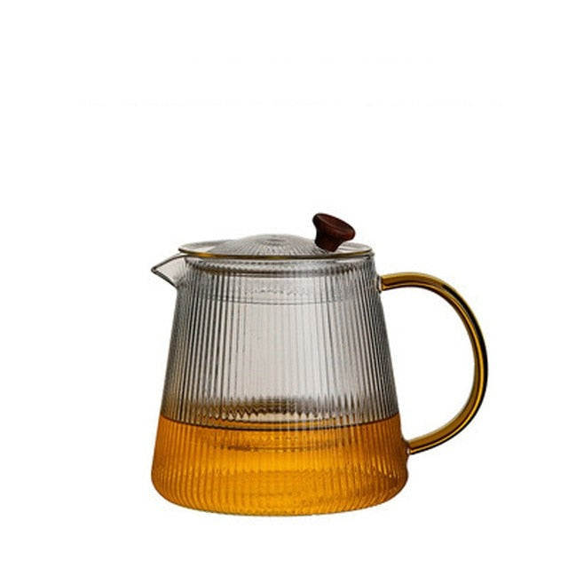 Glass Pot Filter Wood Handle Tea Ceremony Transparent Teawear Sets | Stornfield