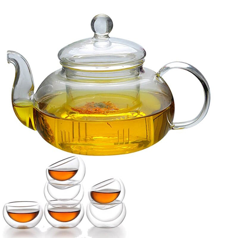 Glass Tea Set Heat Resistant Glass Tea Infuser Pot Double Wall Glass | Stornfield