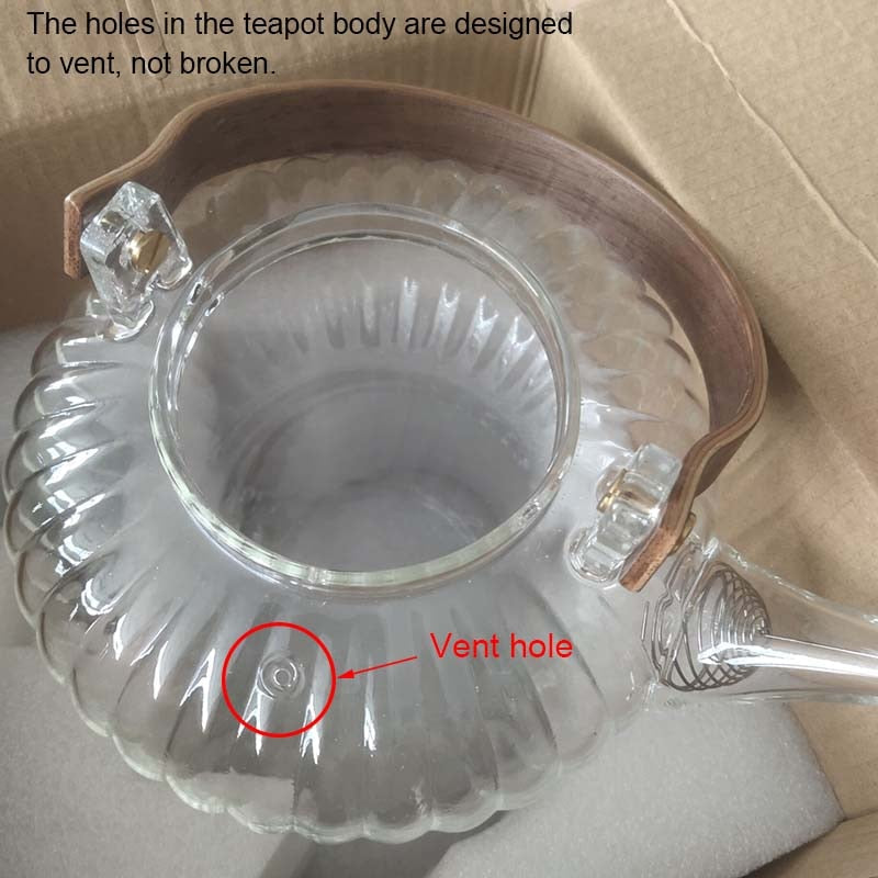 Glass Teapot With Removable Filter Wood Handle Borosilicate Tea Pot | Stornfield