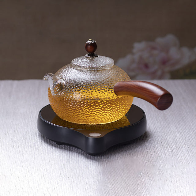 Glass Teapot Wood Handle Tea Ceremony Transparent Set Cup | Stornfield