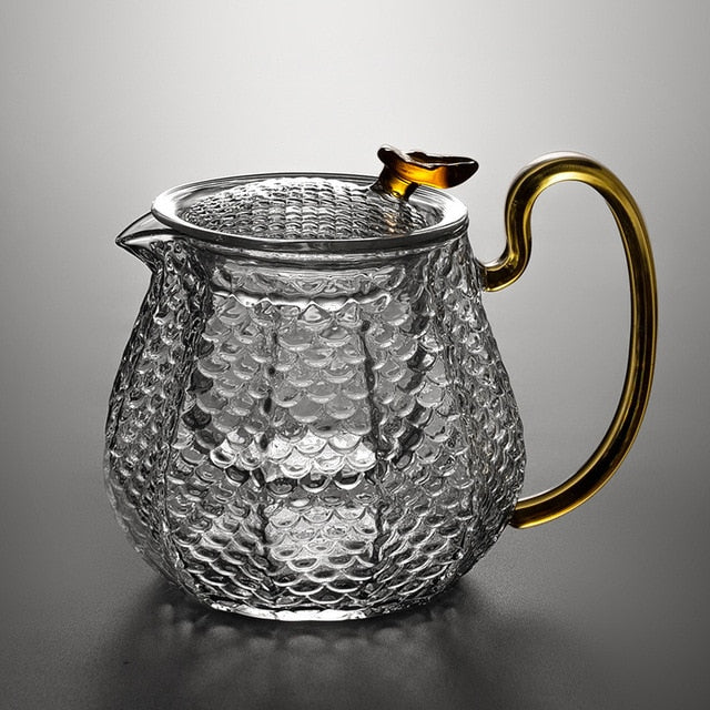 Glass Teapot Wood Handle Tea Ceremony Transparent Set Cup | Stornfield