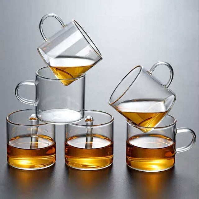 Glass Teapot Wood Handle Tea Ceremony Transparent Set Cup | Stornfield