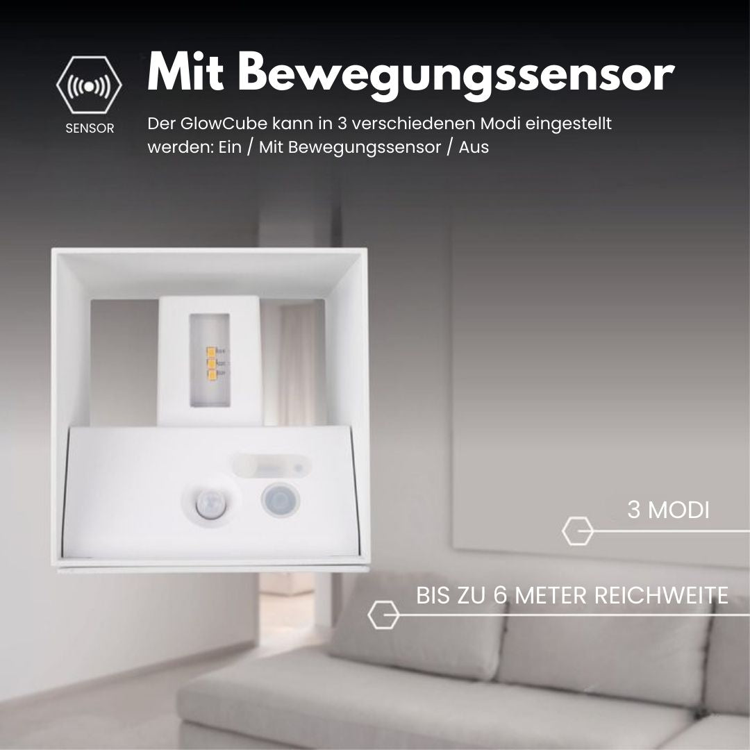 Cubic Cordless Motion Sensor Wall Light | Stornfield