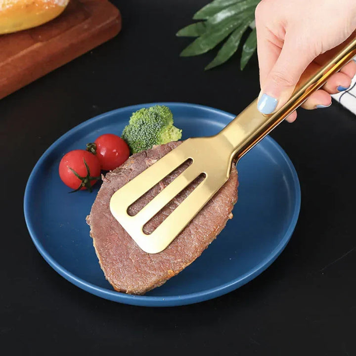 Golden Stainless Steel Food Tongs Kitchen Utensils Serving Tong | Stornfield